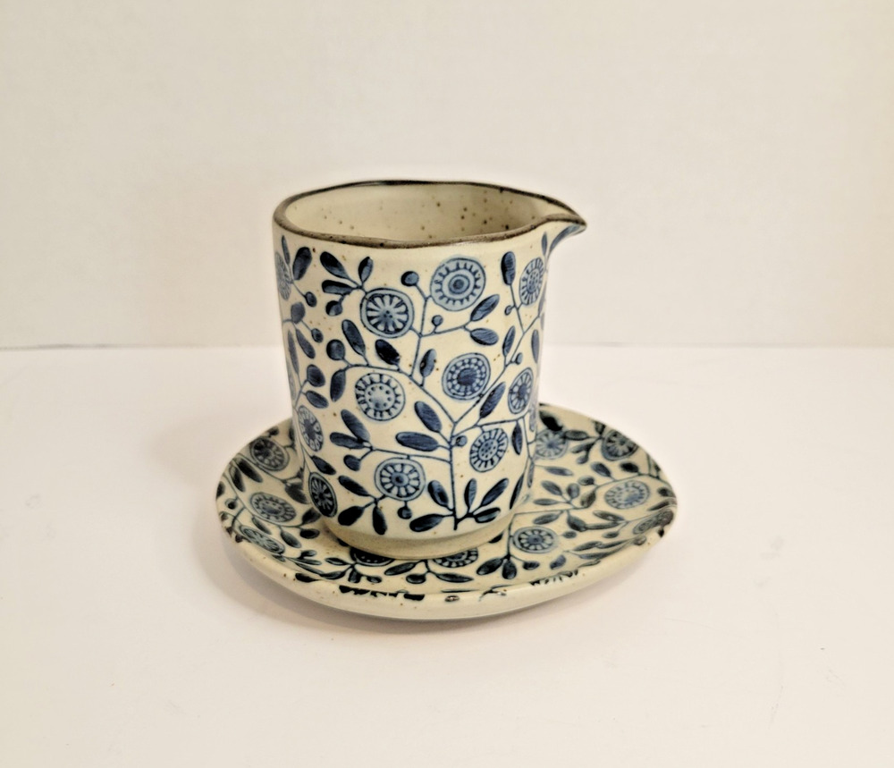 Danica Heirloom Blue & White Floral Stoneware Creamer Set